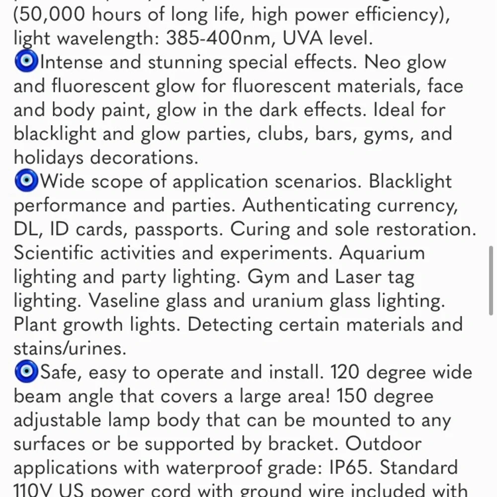 UV LED Black Light, High Power 10W LED Black Light Flood Light IP65-Waterproof